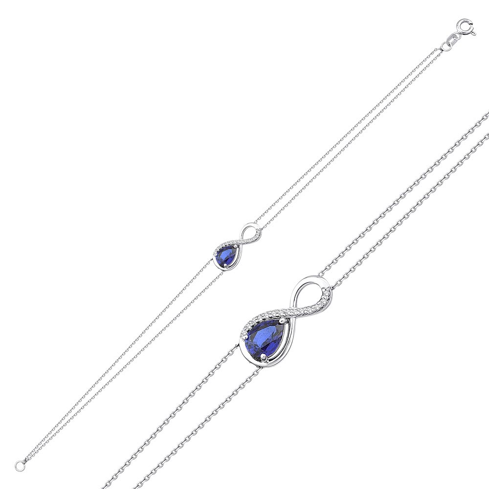 1.10 Karat Safir Pırlanta Bileklik