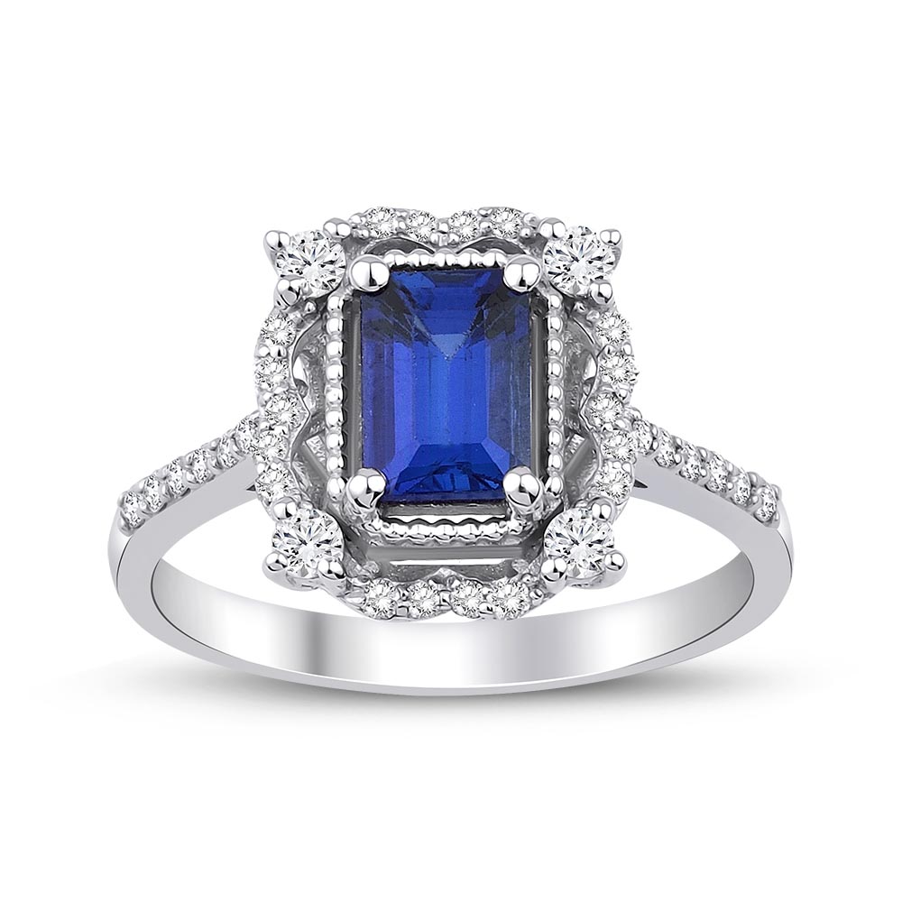 1.40 Karat Safir Pırlanta Yüzük