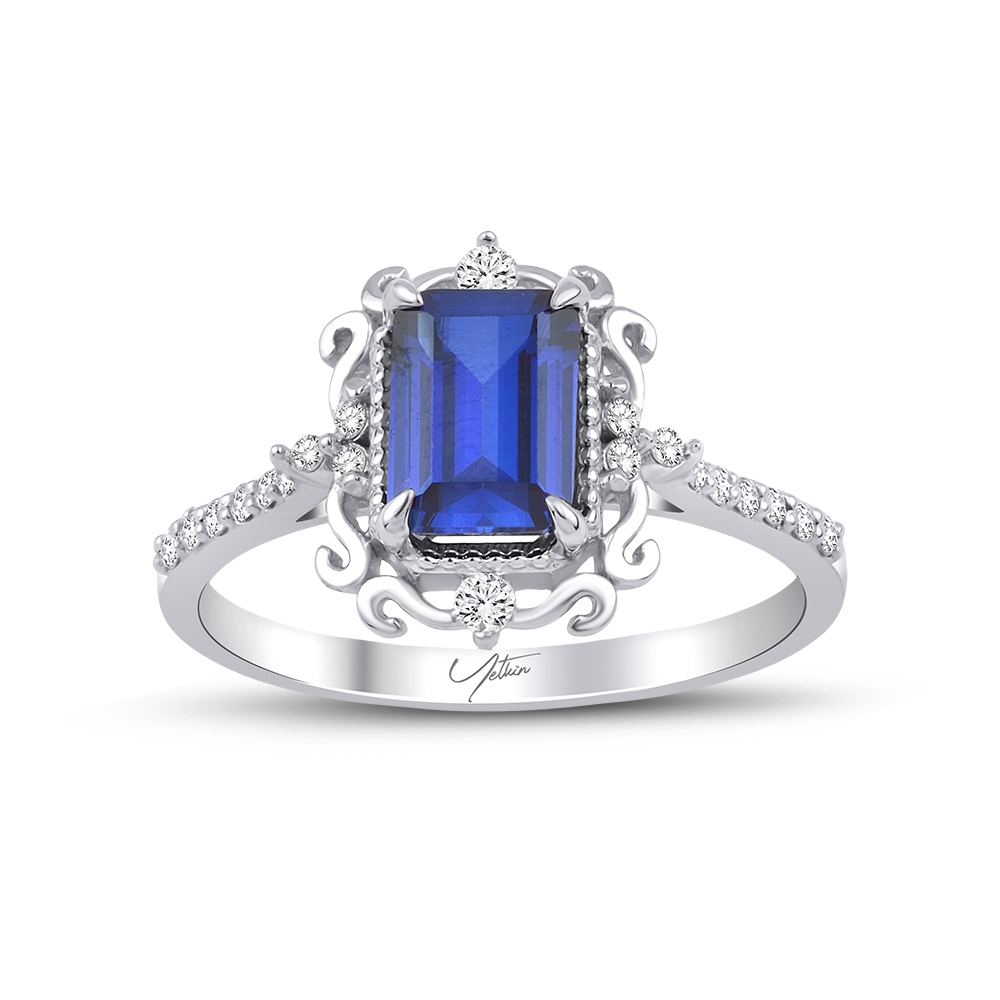 1.52 Karat Safir Pırlanta Yüzük