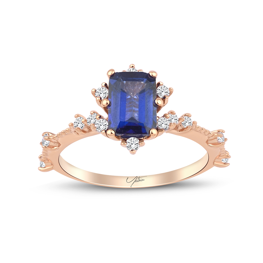 1.70 Karat Safir Pırlanta Yüzük