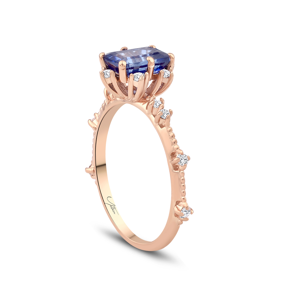 1.70 Karat Safir Pırlanta Yüzük