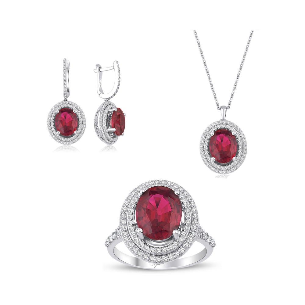 13,90 Karat Pırlanta Yakut Set