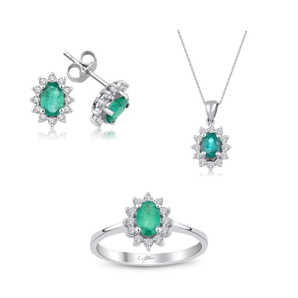 2.05 Karat Zümrüt Pırlanta Set