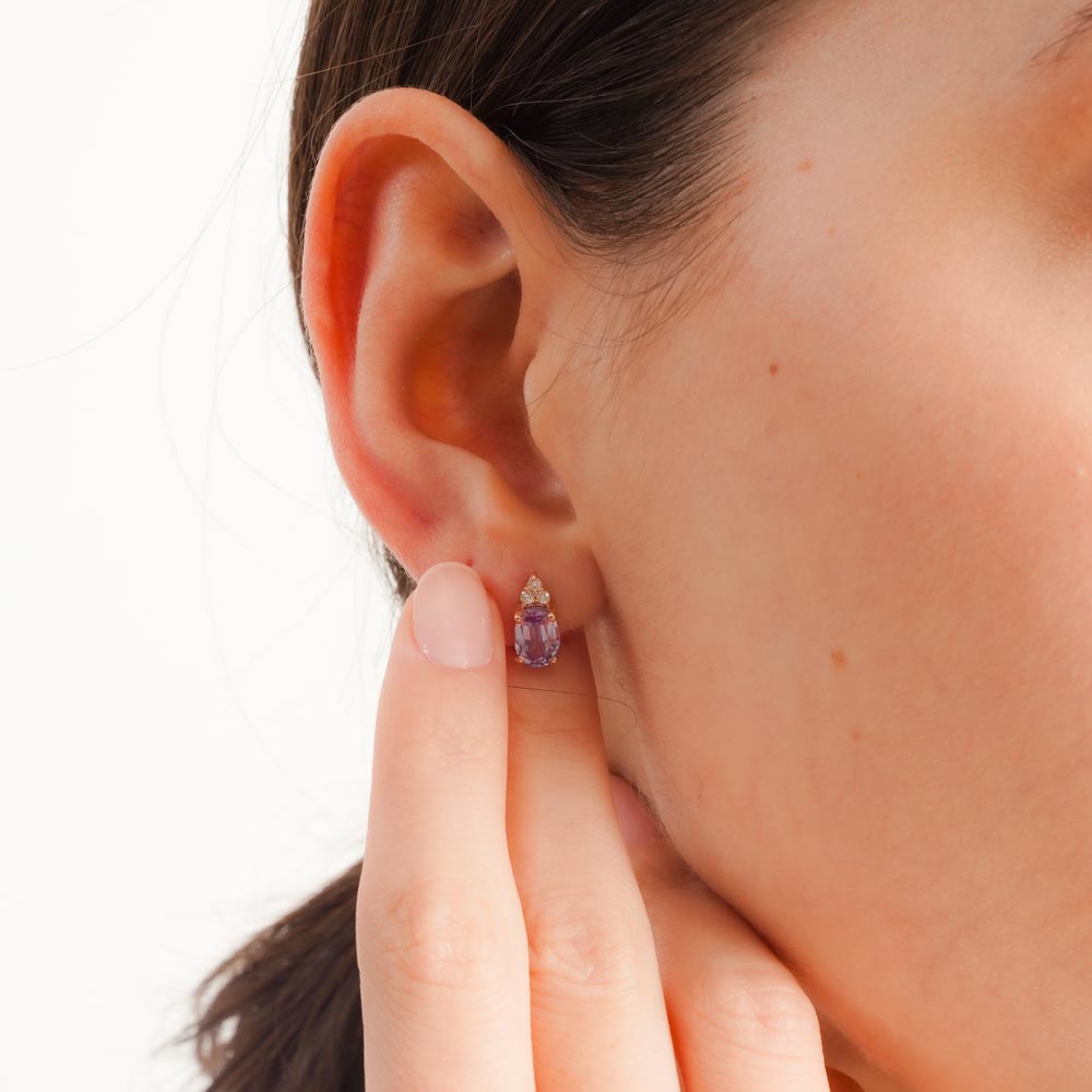 2.50 Karat Pırlanta Alexandrite Küpe
