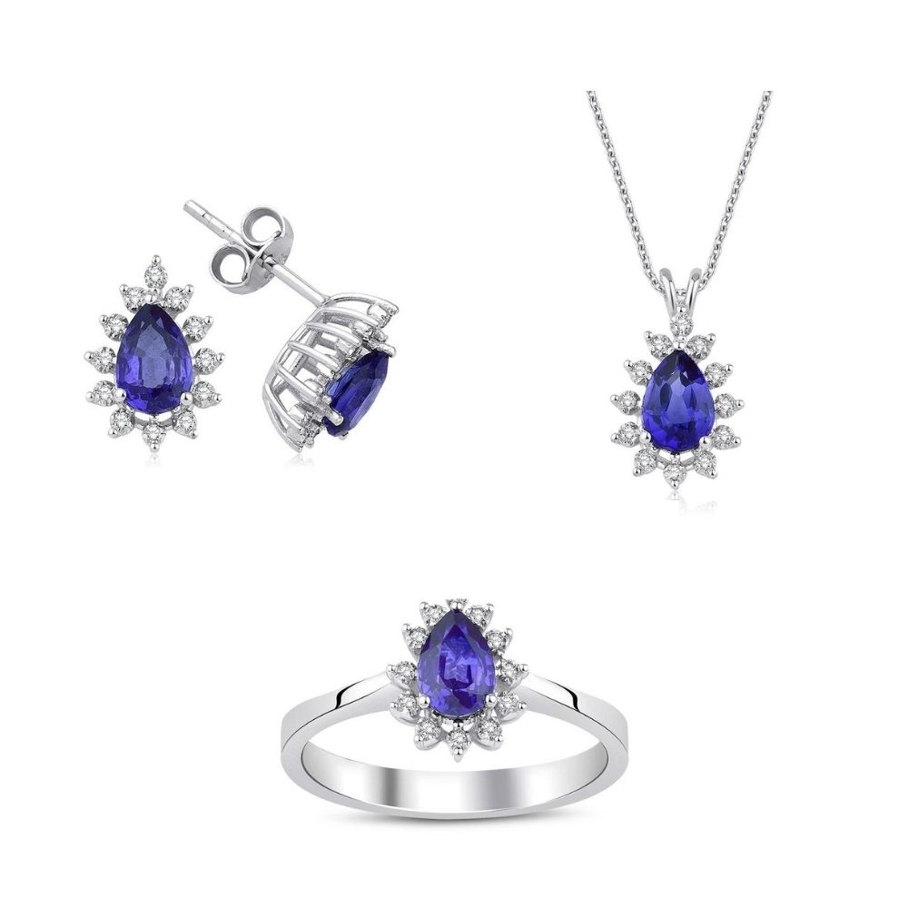 2.40 Karat Safir Pırlanta Set