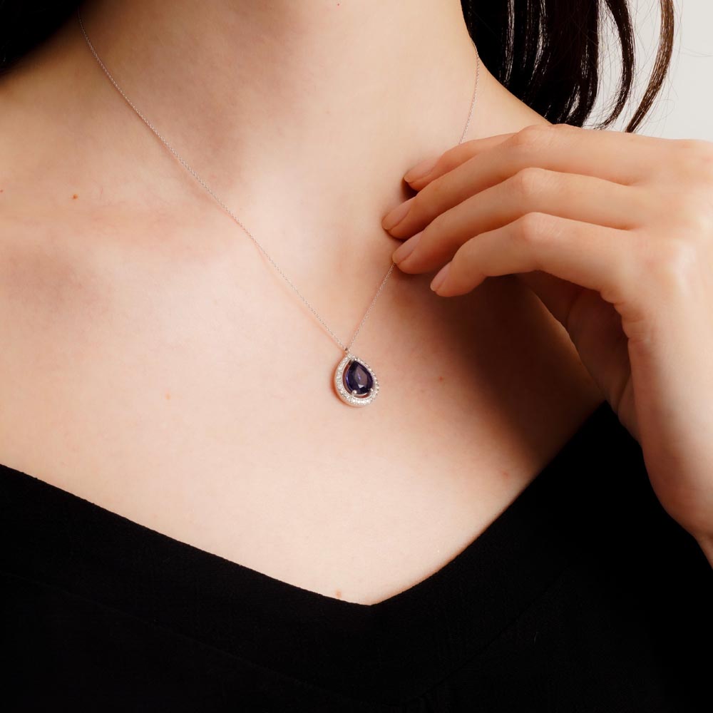 2.80 Karat Safir Pırlanta Kolye