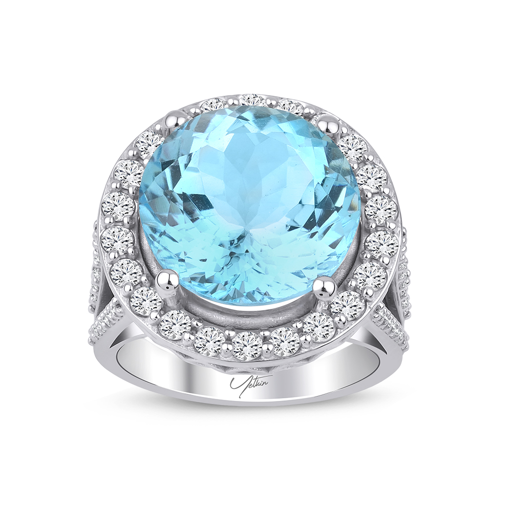 21.70 Karat Pırlanta Aquamarin Set