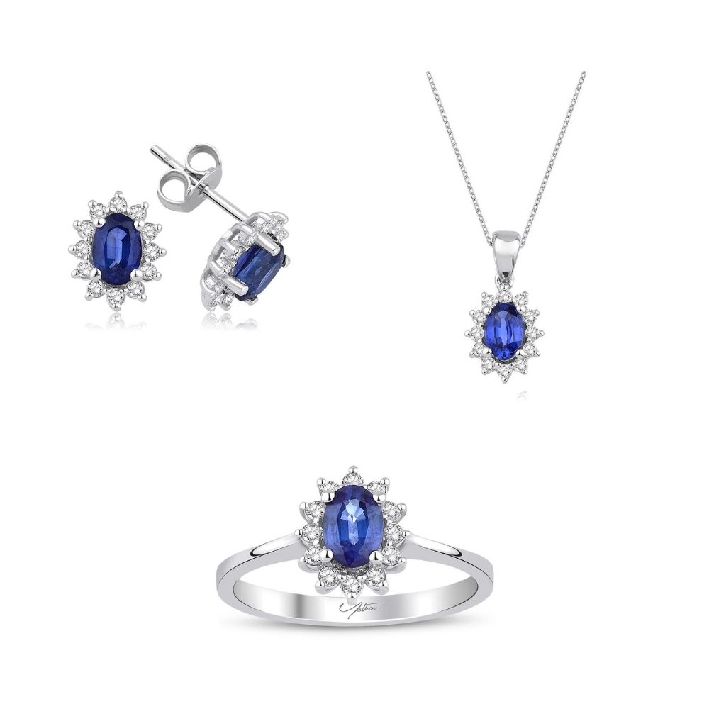 3.00 Karat Safir Pırlanta Set