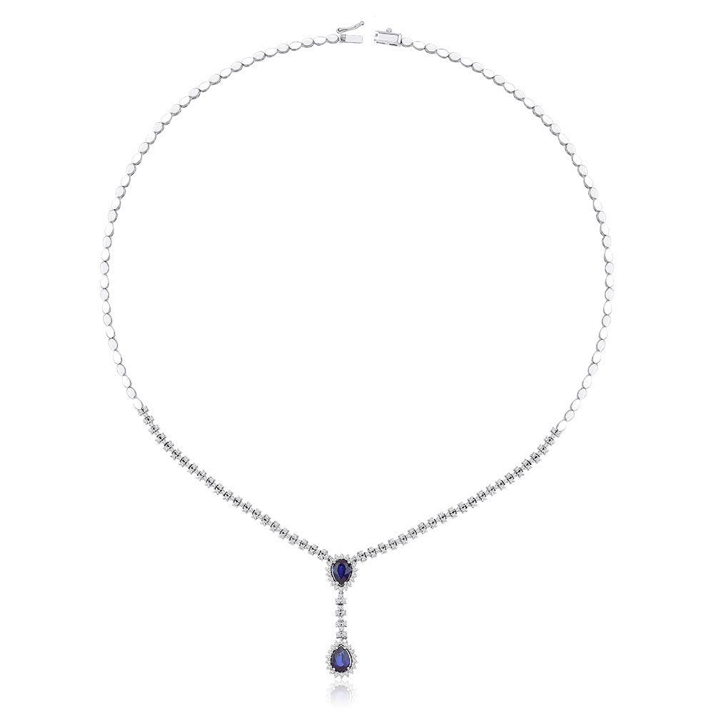3.70 Karat Pırlanta Safir Gerdanlık