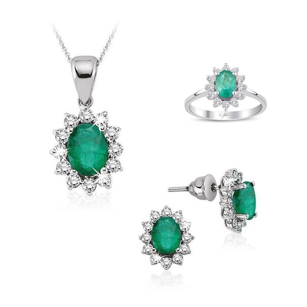 3.70 Karat Zümrüt Pırlanta Set
