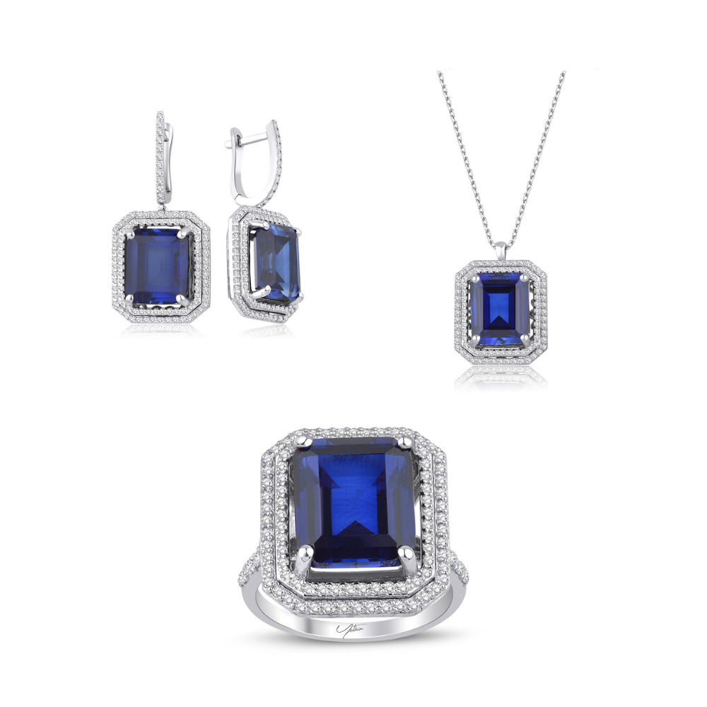 33,60 Karat Pırlanta Safir Set