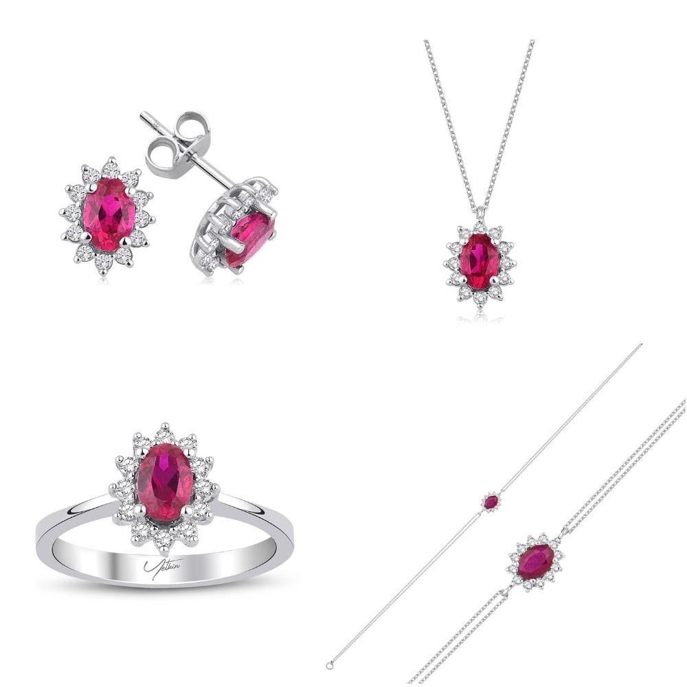 4.00 Karat Yakut Pırlanta Set