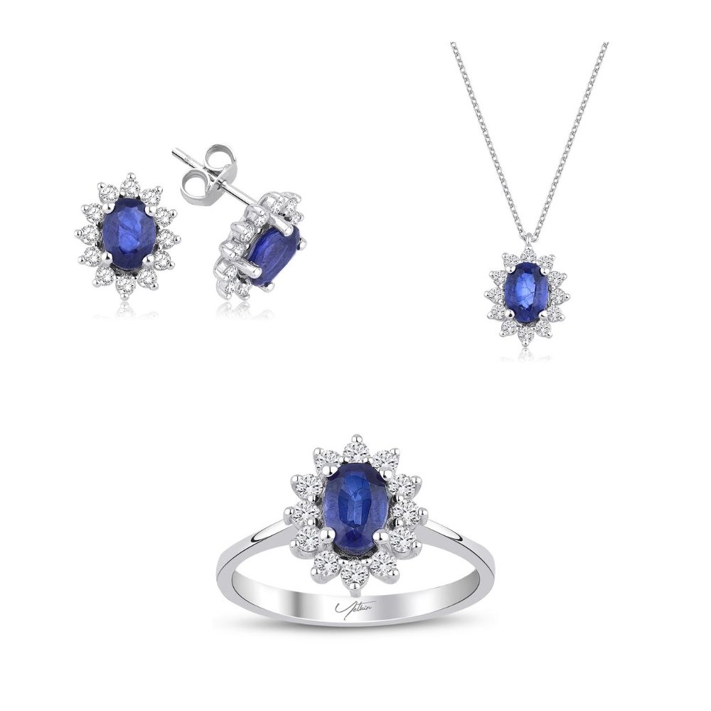 5.20 Karat Safir Pırlanta Set