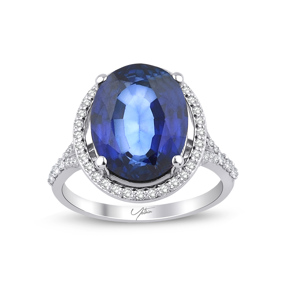 7.20 Karat Pırlanta Safir Yüzük
