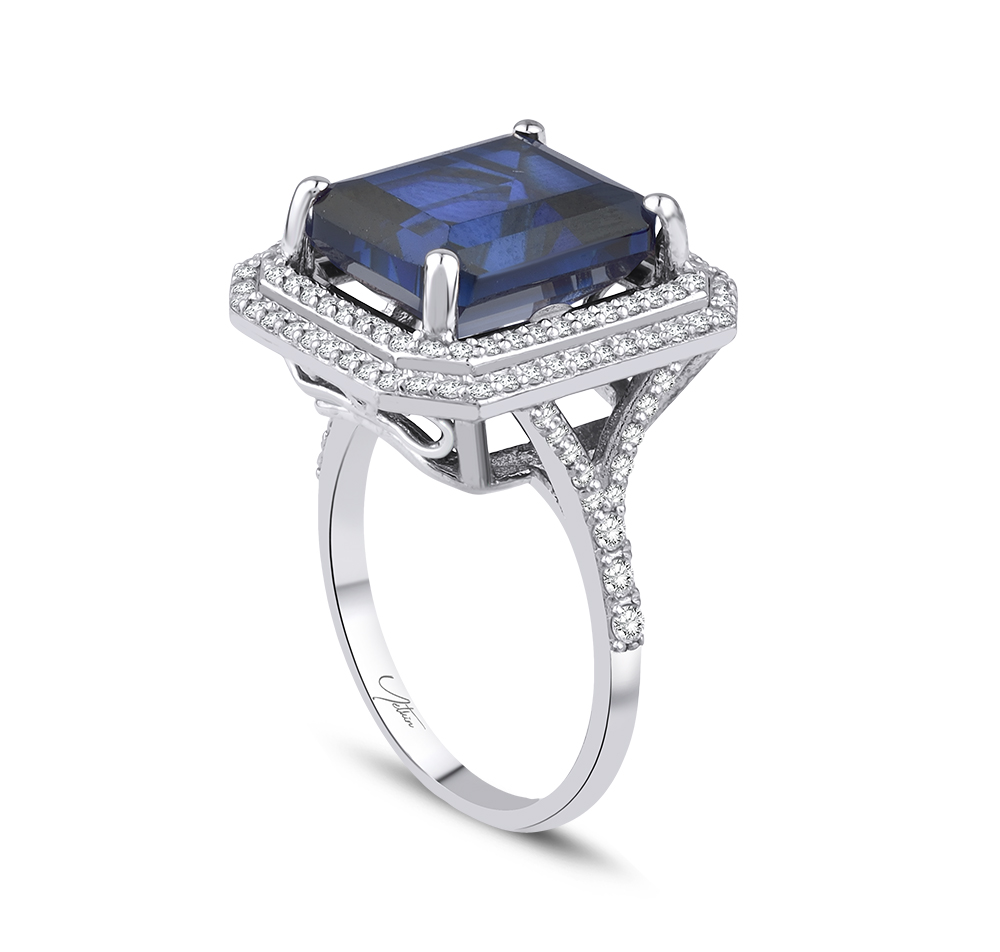 8.60 Karat Pırlanta Safir Yüzük