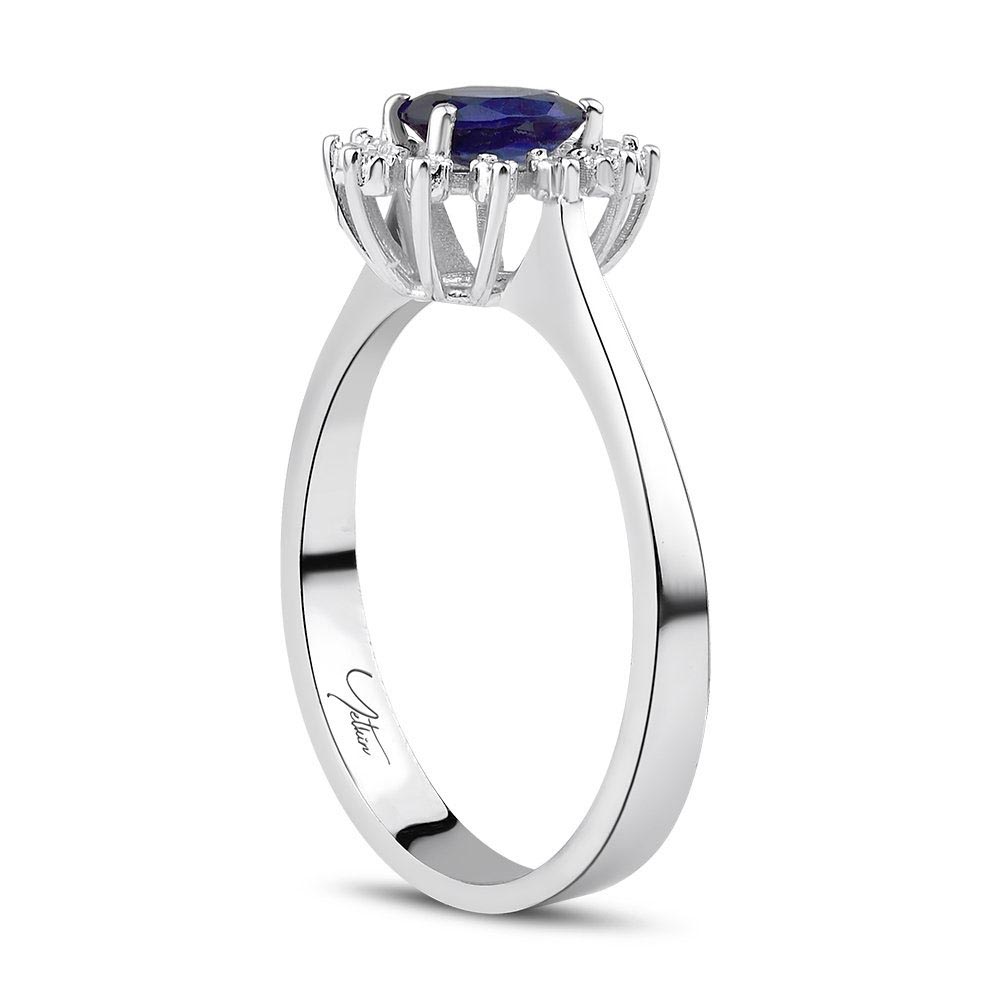 0.55 Karat Safir Pırlanta Yüzük