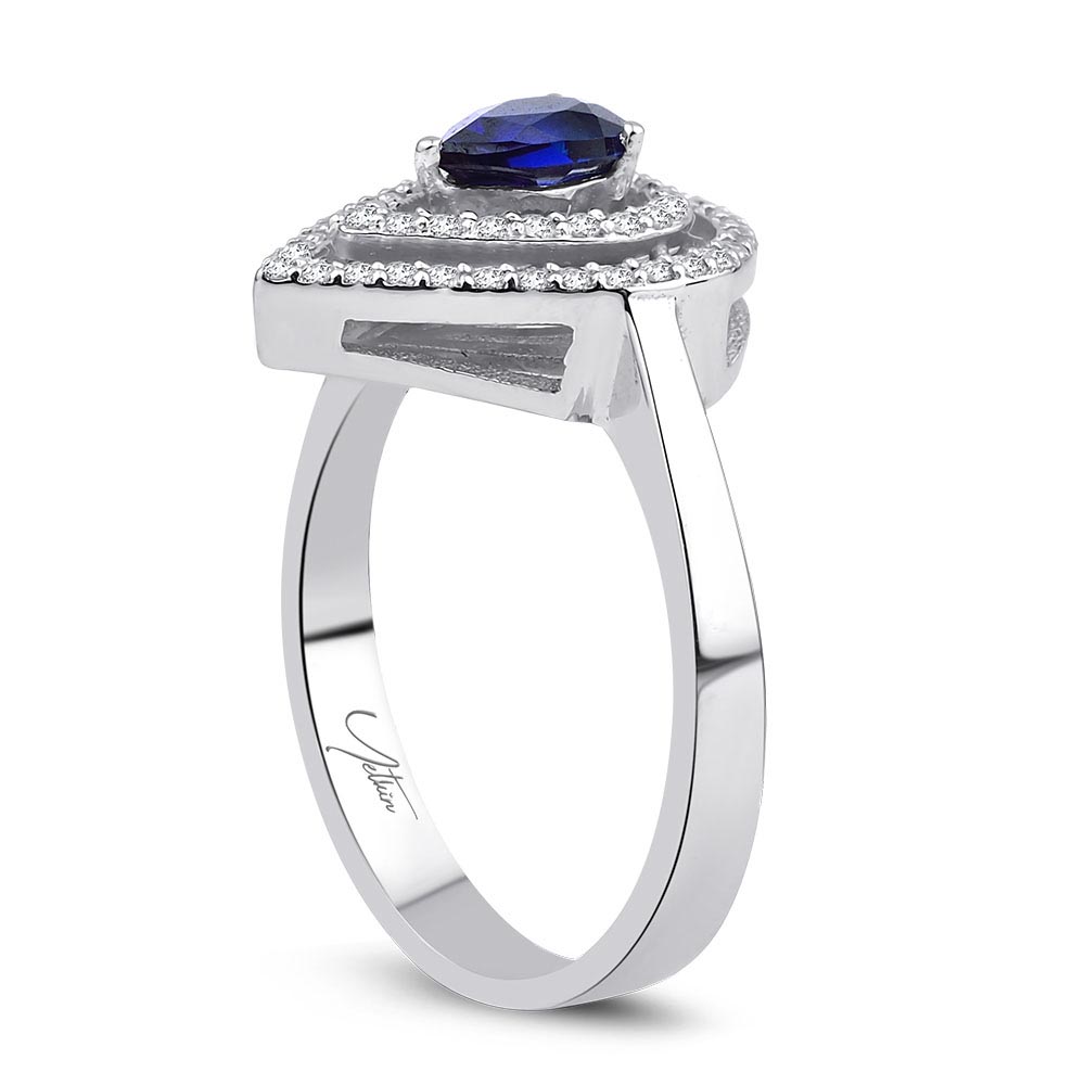 0.80 Karat Safir Pırlanta Yüzük