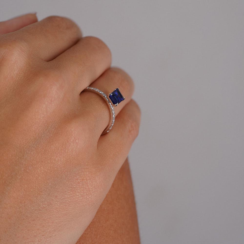 1.40 Karat Safir Pırlanta Yüzük