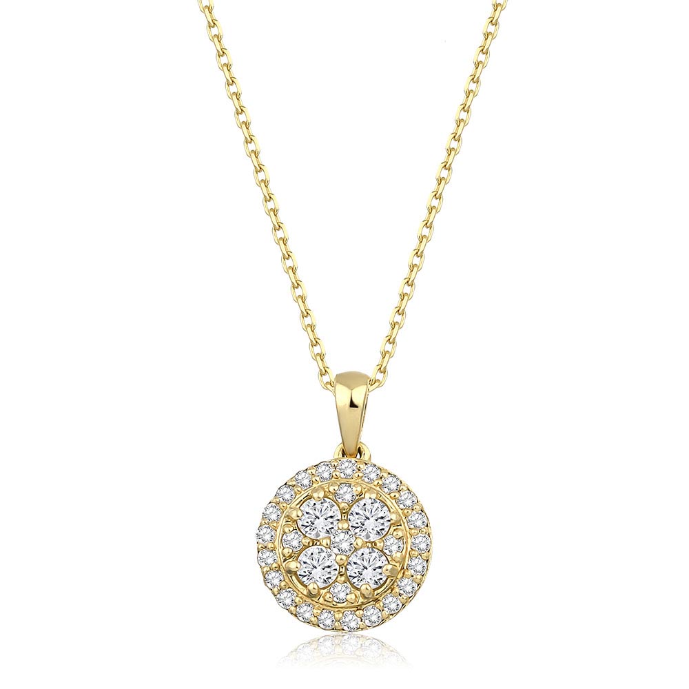 0.40 Karat Pırlanta Coronet Kolye