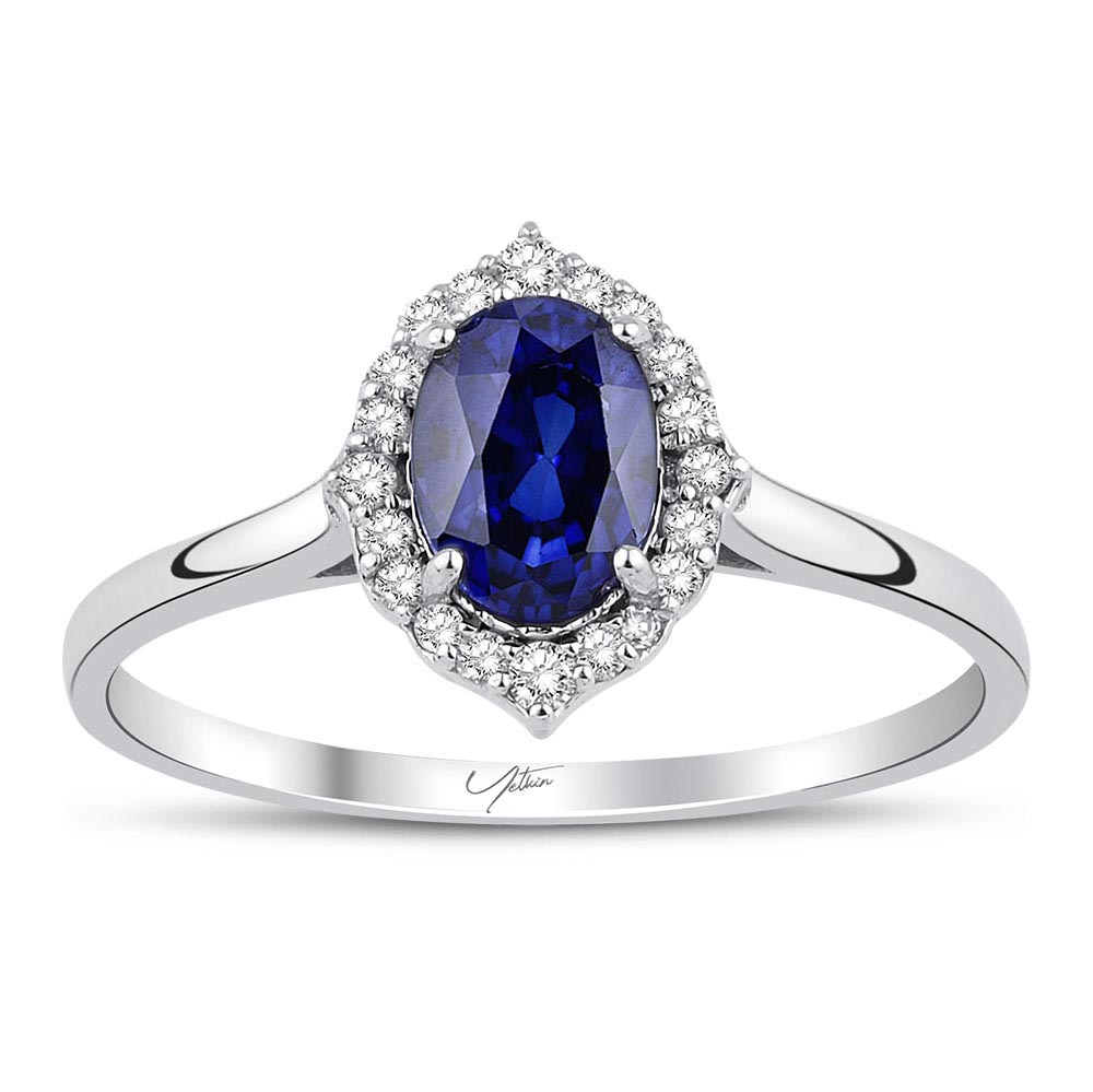 1.00 Karat Safir Pırlanta Yüzük