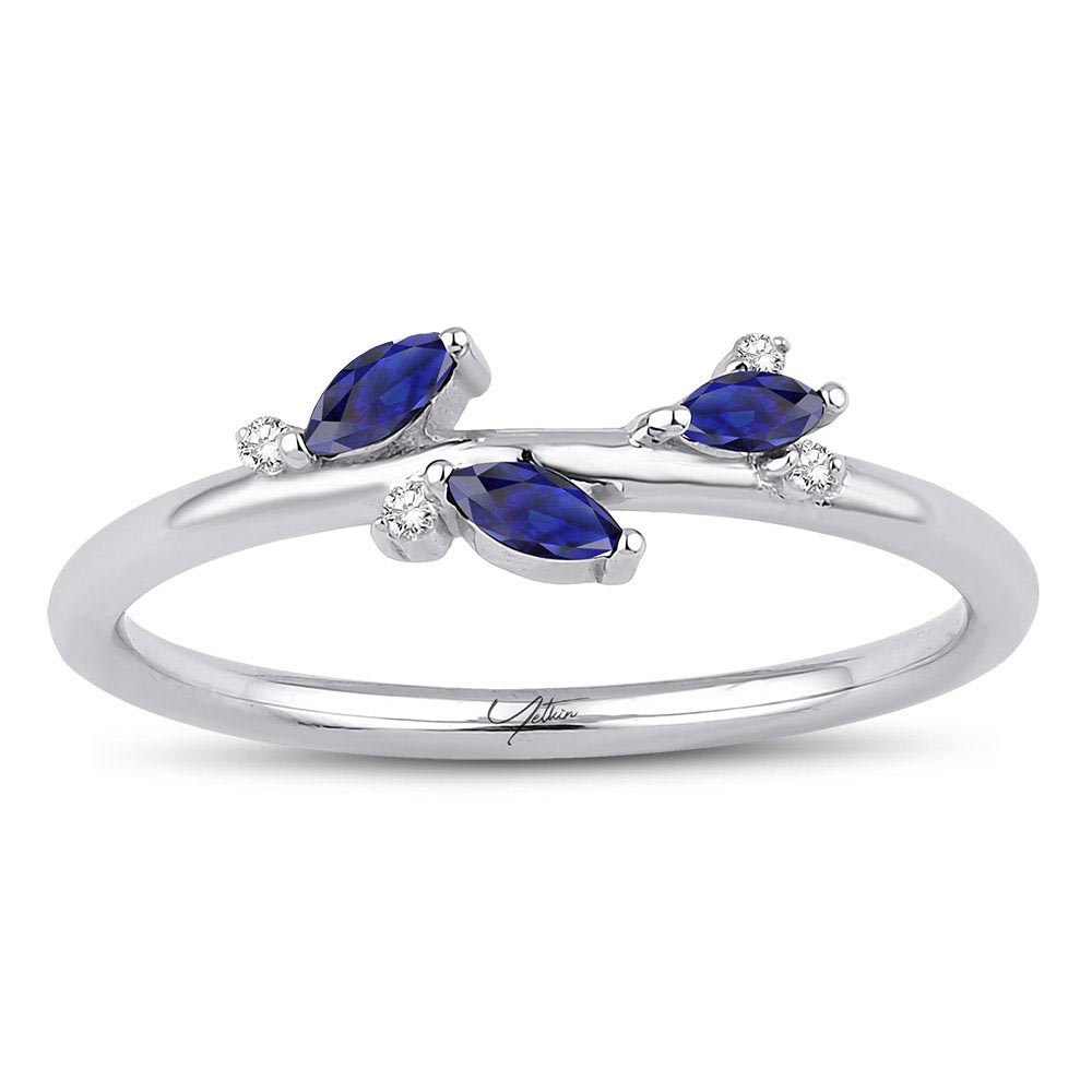0.30 Karat Safir Pırlanta Yüzük