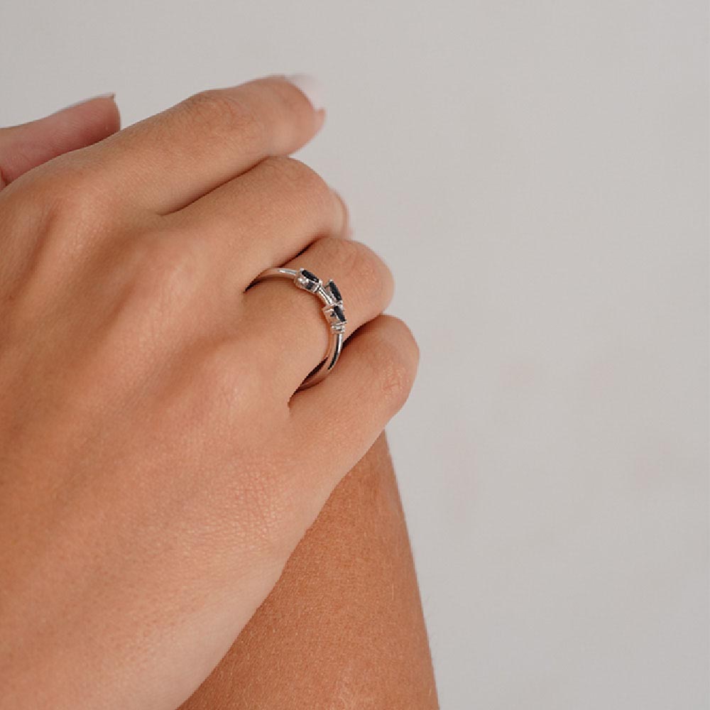0.30 Karat Safir Pırlanta Yüzük