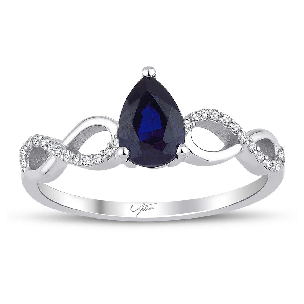 1.10 Karat Safir Pırlanta Yüzük