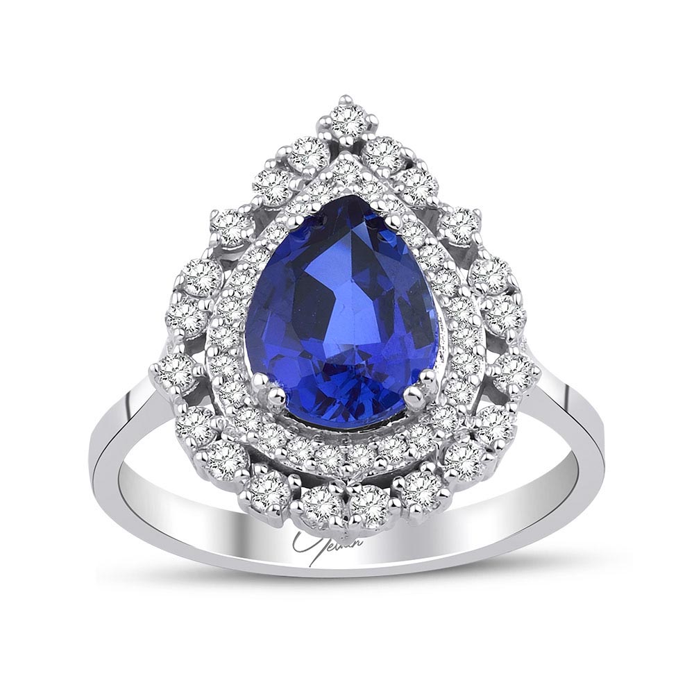 2.65 Karat Safir Pırlanta Yüzük