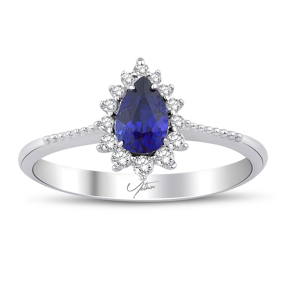 0.65 Karat Safir Pırlanta Yüzük