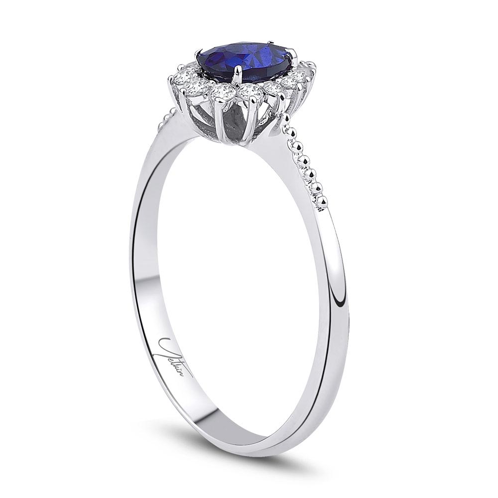 0.65 Karat Safir Pırlanta Yüzük