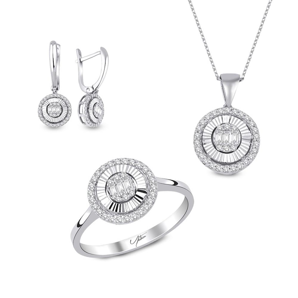 0.80 Karat Baget Pırlanta Set
