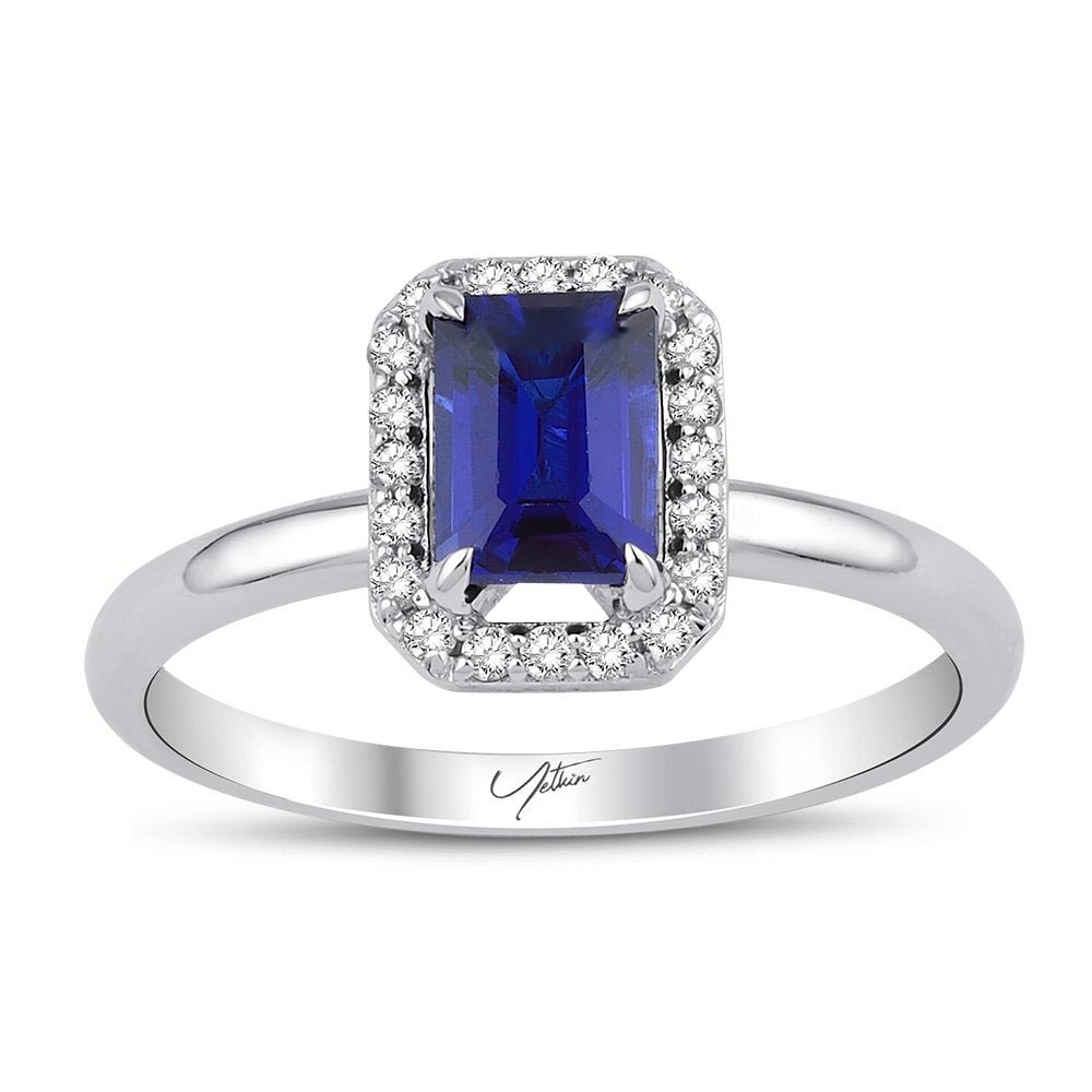 1.10 Karat Safir Pırlanta Yüzük