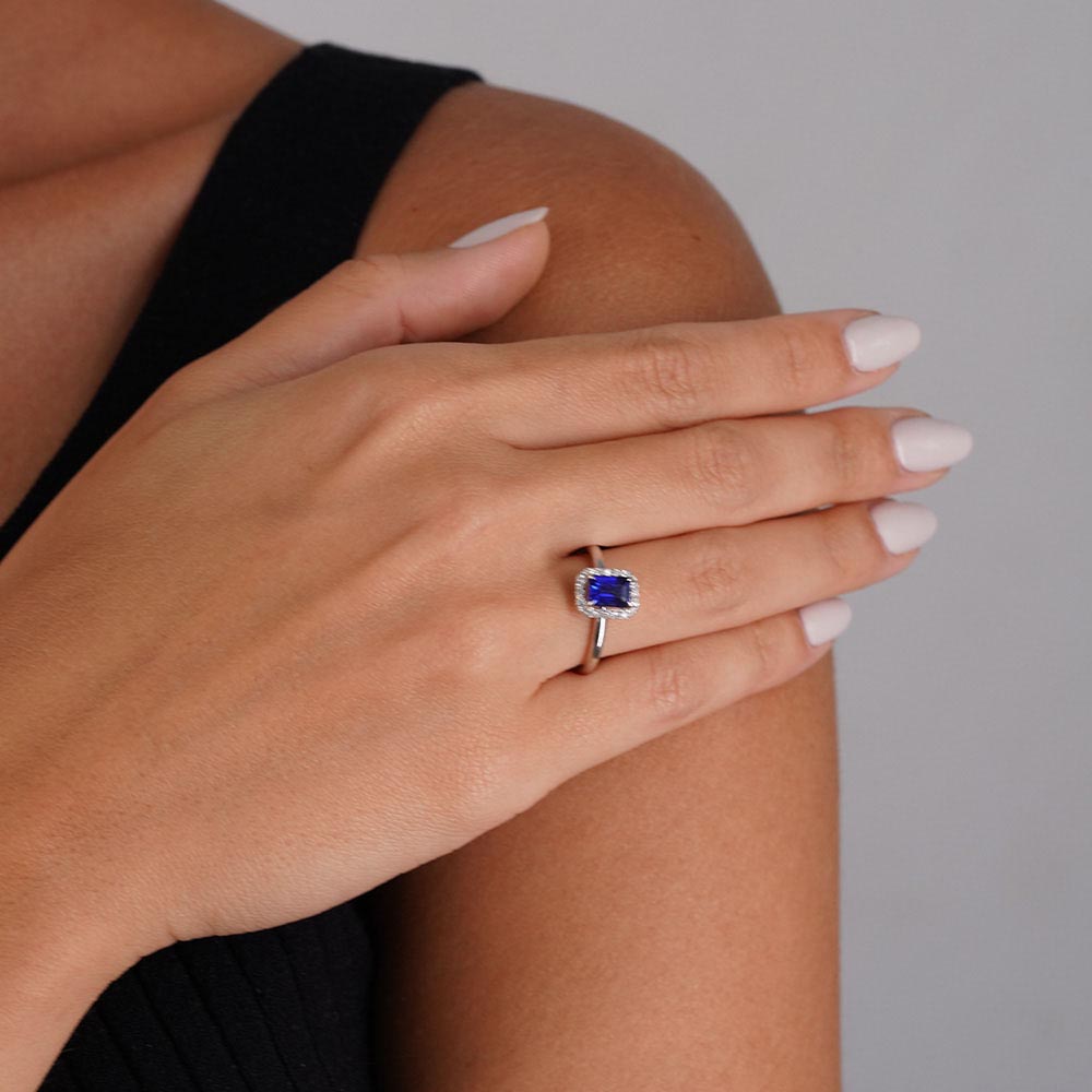 1.10 Karat Safir Pırlanta Yüzük