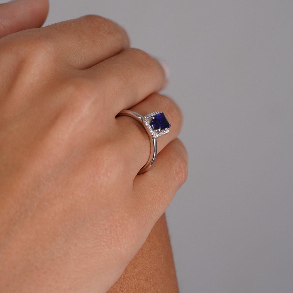 1.10 Karat Safir Pırlanta Yüzük