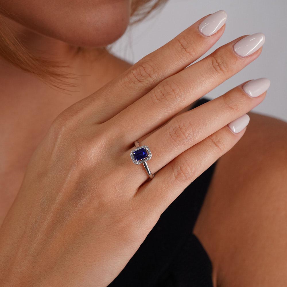 1.10 Karat Safir Pırlanta Yüzük