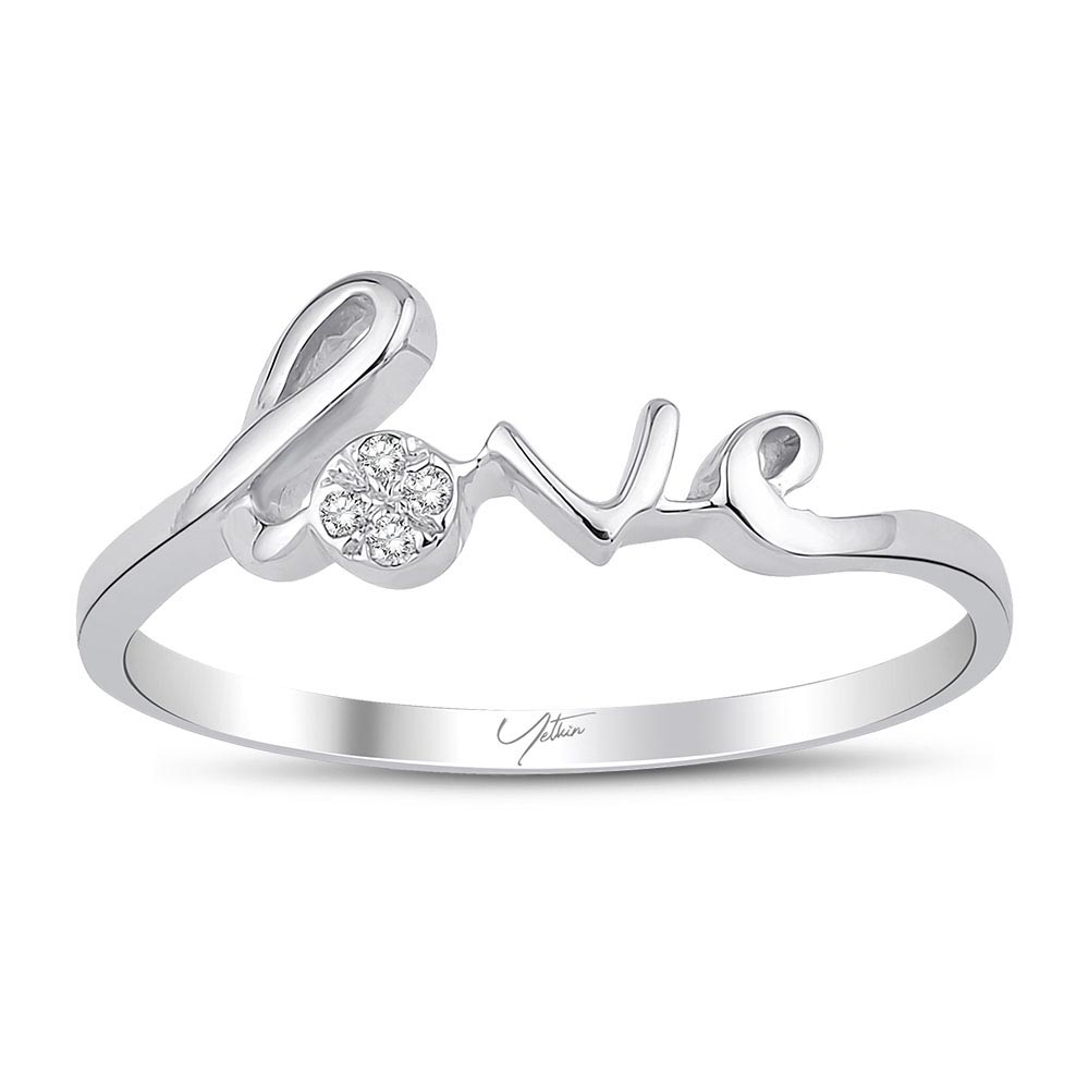 0.02 Karat Pırlanta Love Yüzük