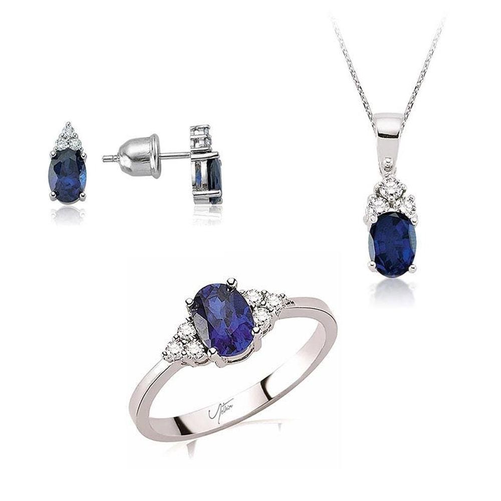 4.55 Karat Safir Pırlanta Set