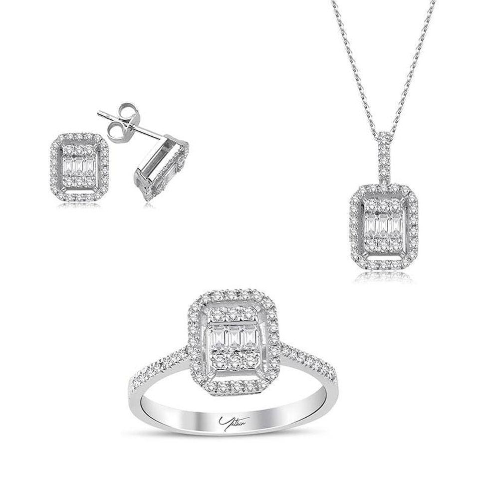 1.20 Karat Baget Pırlanta Set