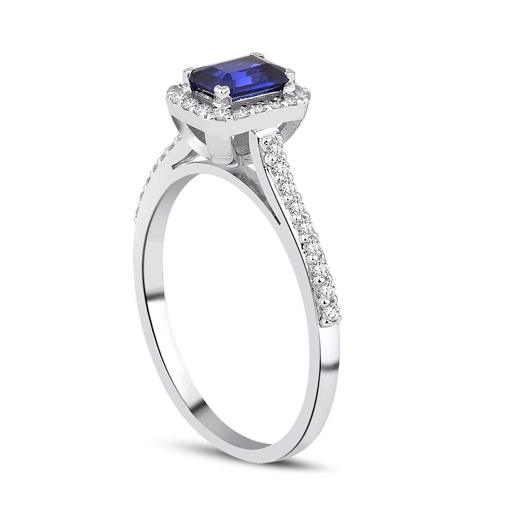 1.00 Karat Safir Pırlanta Yüzük