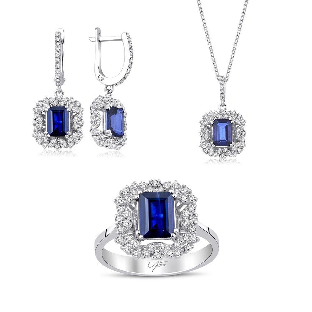 6.90 Karat Safir Pırlanta Set