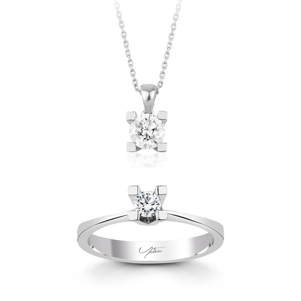 0.30 Karat Tektaş Pırlanta Set