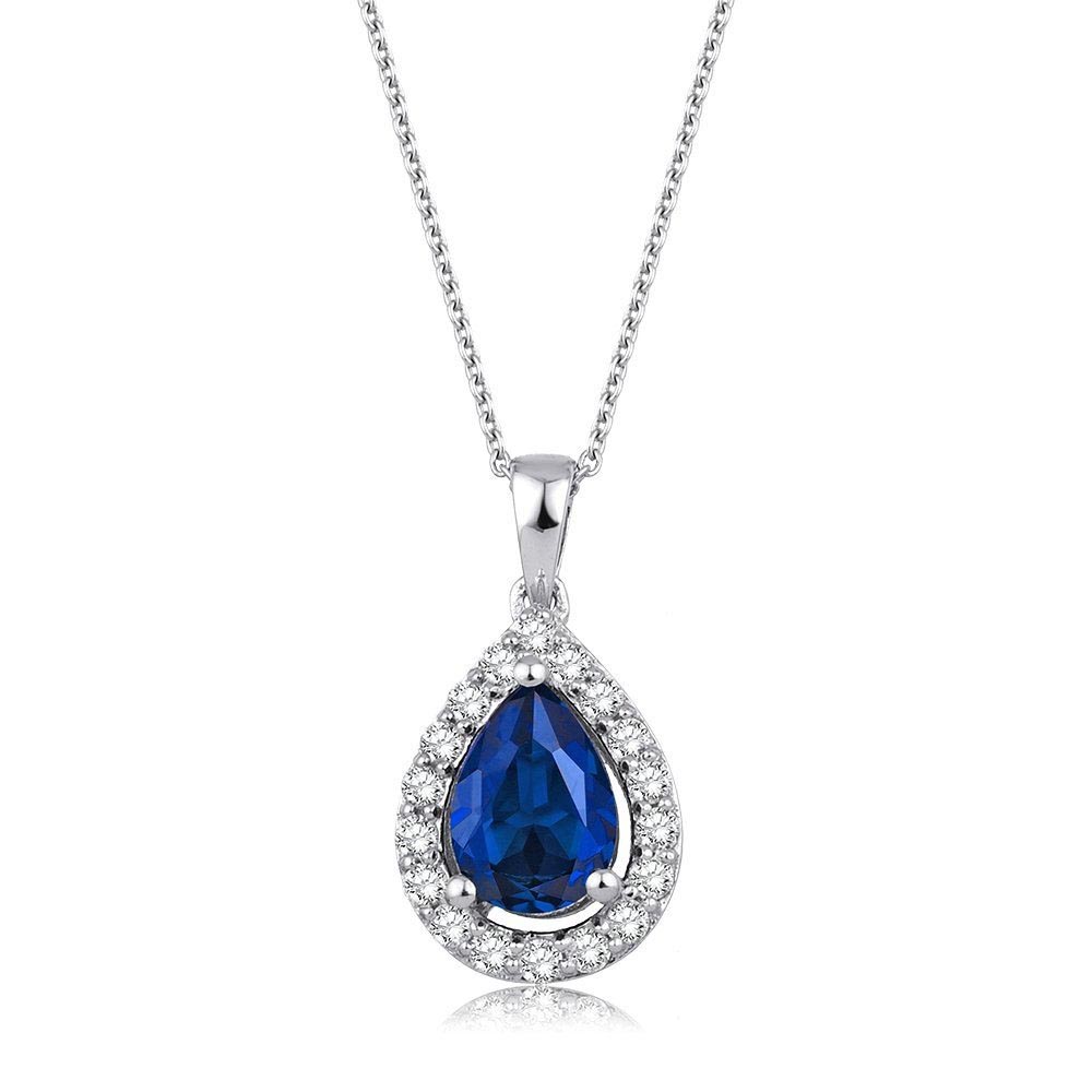 1.00 Karat Safir Pırlanta Kolye