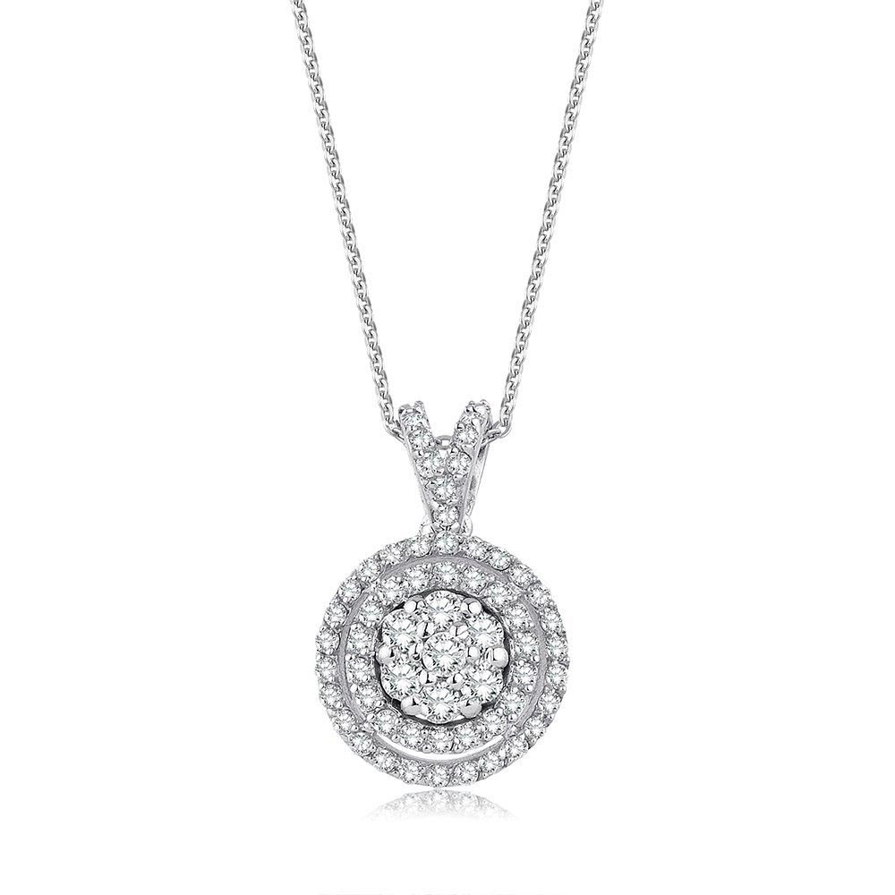 0.35 Karat Pırlanta Coronet Kolye