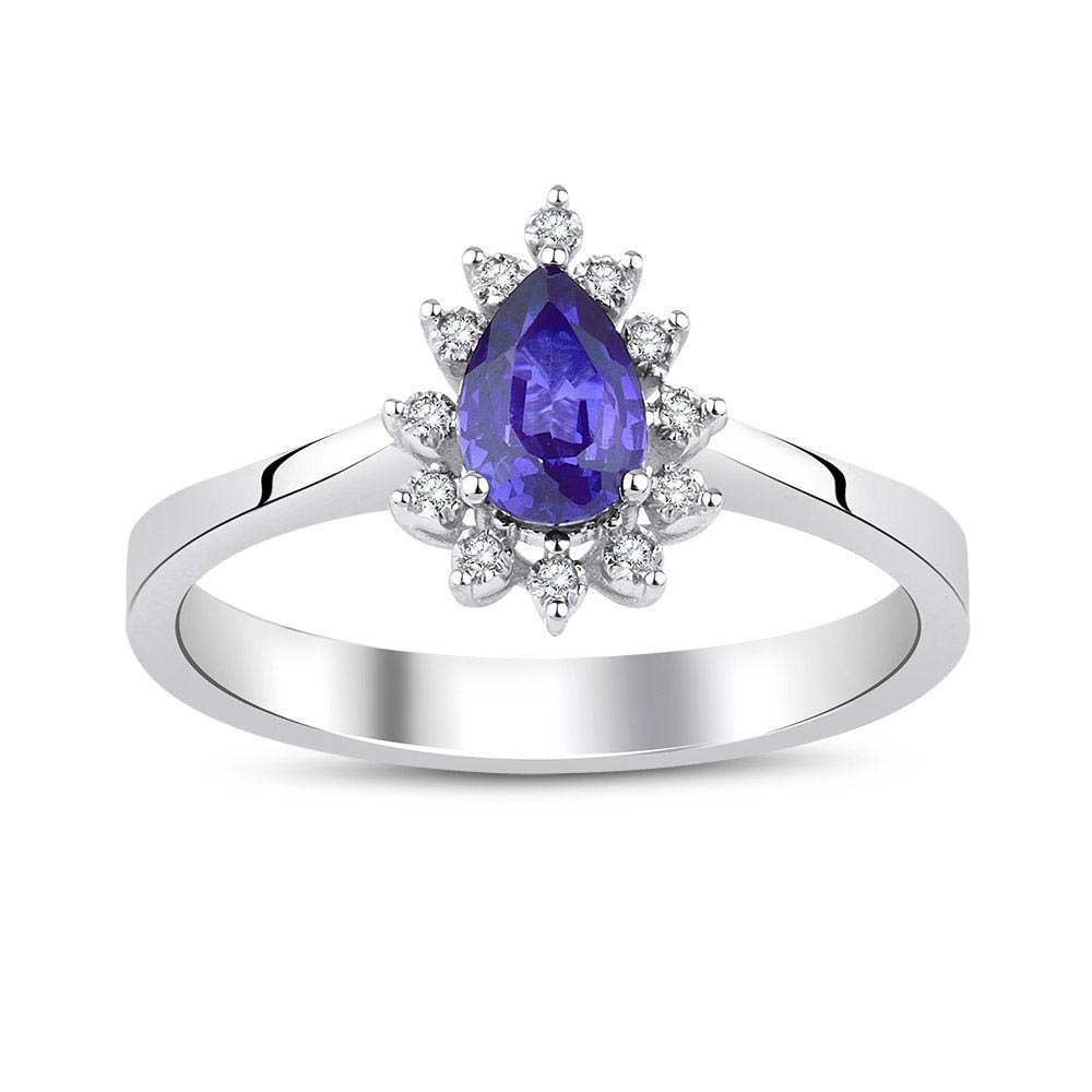 0.70 Karat Safir Pırlanta Yüzük