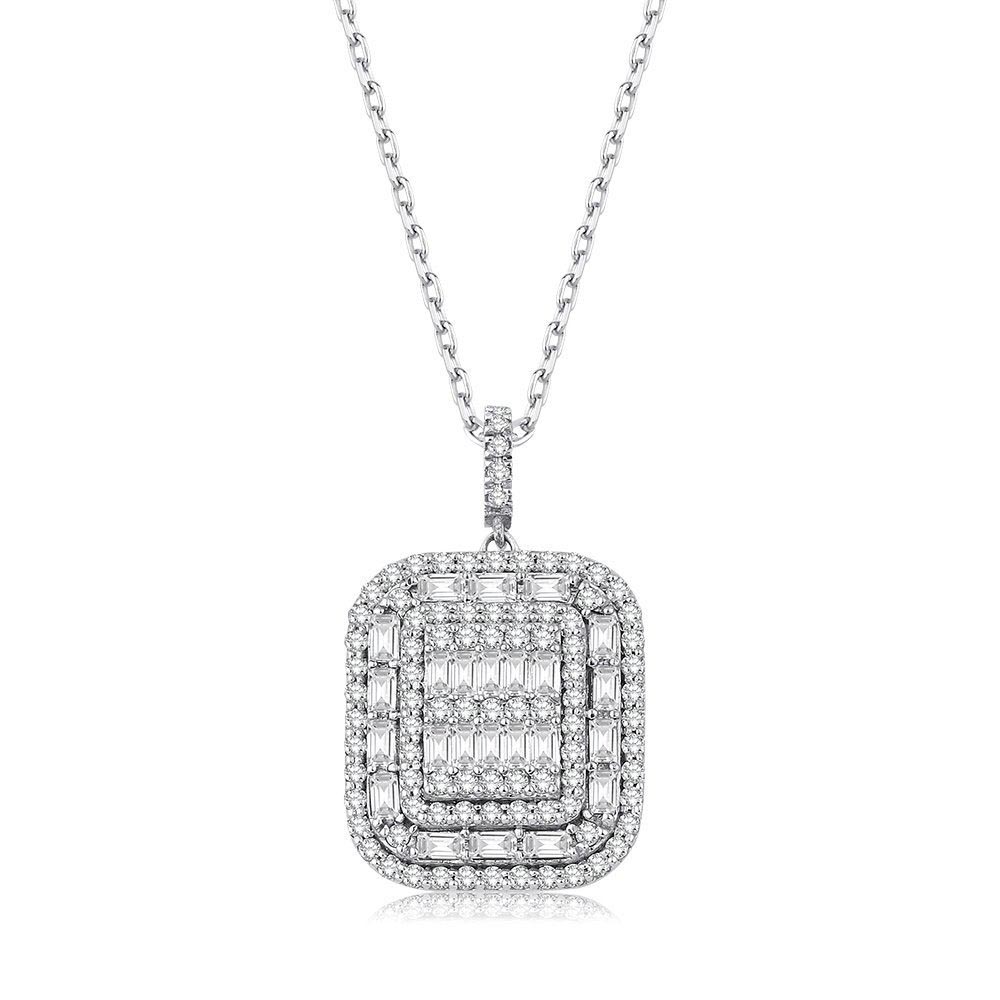 1.00 Karat Baget Pırlanta Kolye
