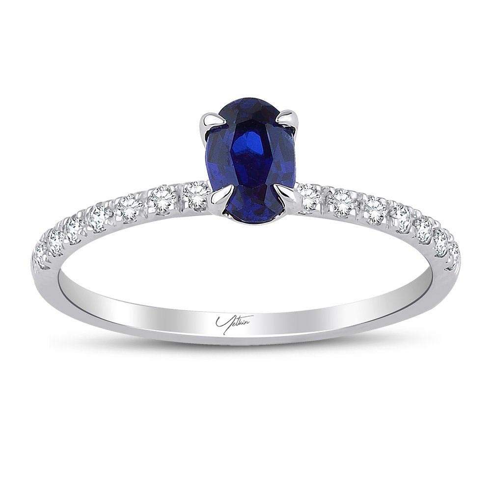 0.80 Karat Safir Pırlanta Yüzük