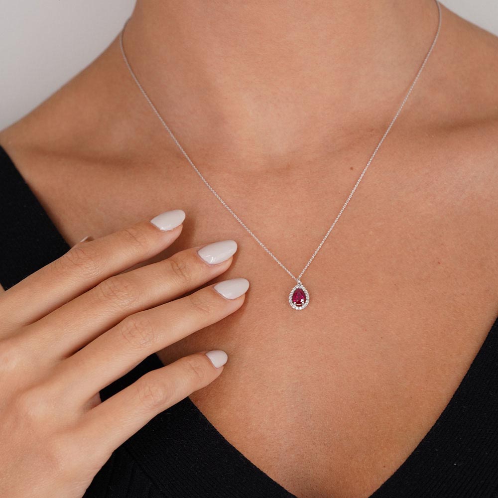 0.65 Karat Yakut Pırlanta Kolye