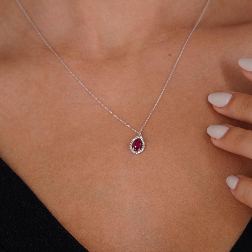 0.65 Karat Yakut Pırlanta Kolye