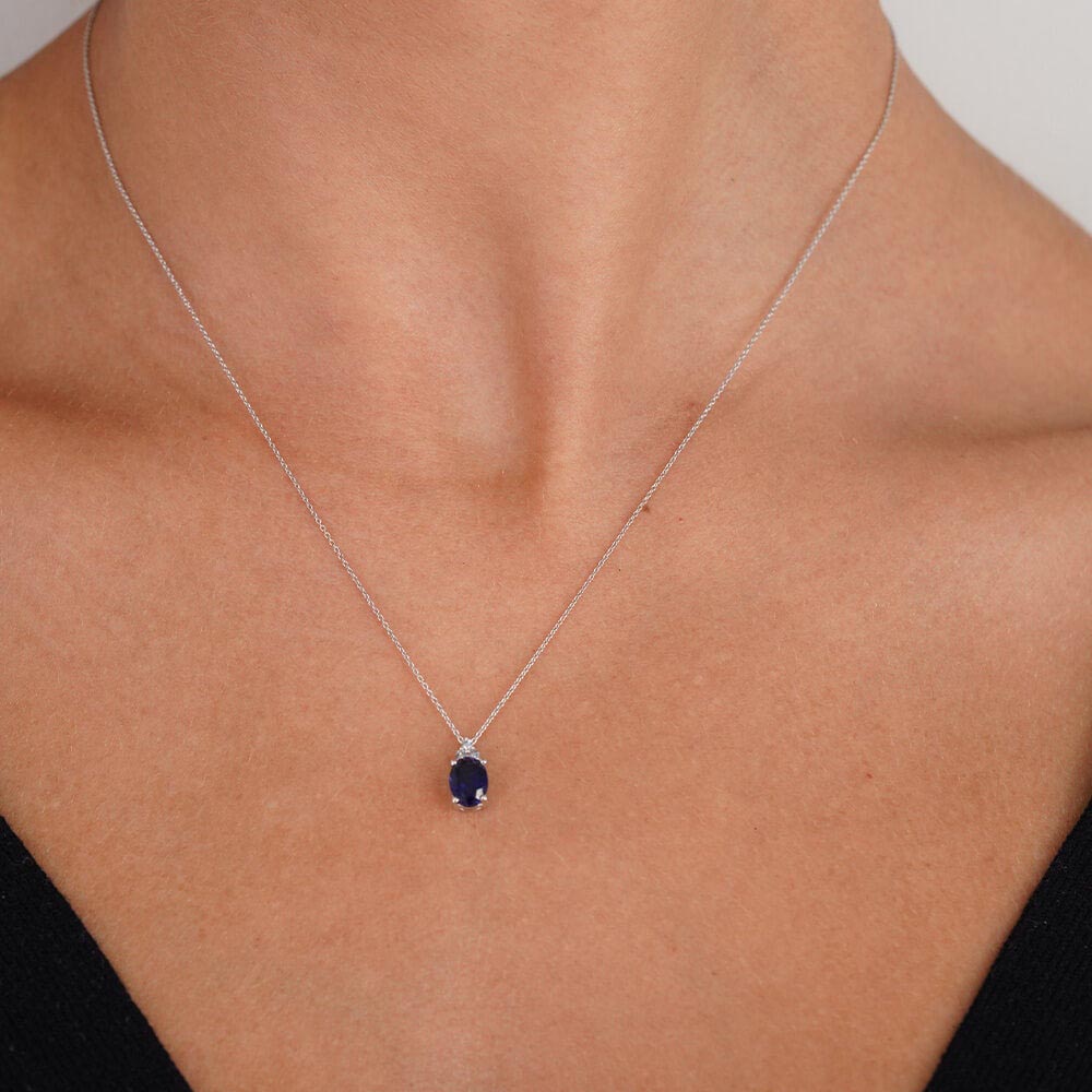 1.25 Karat Safir Pırlanta Kolye