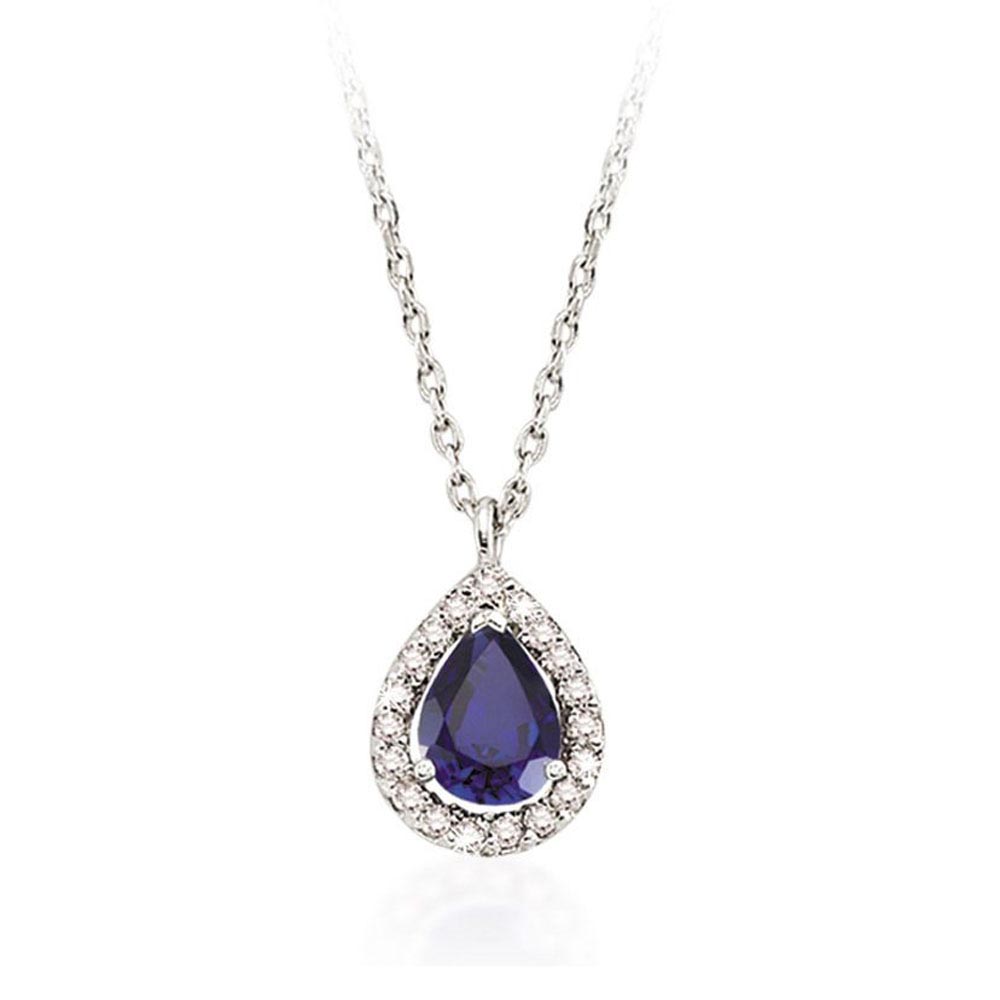 0.65 Karat Safir Pırlanta Kolye
